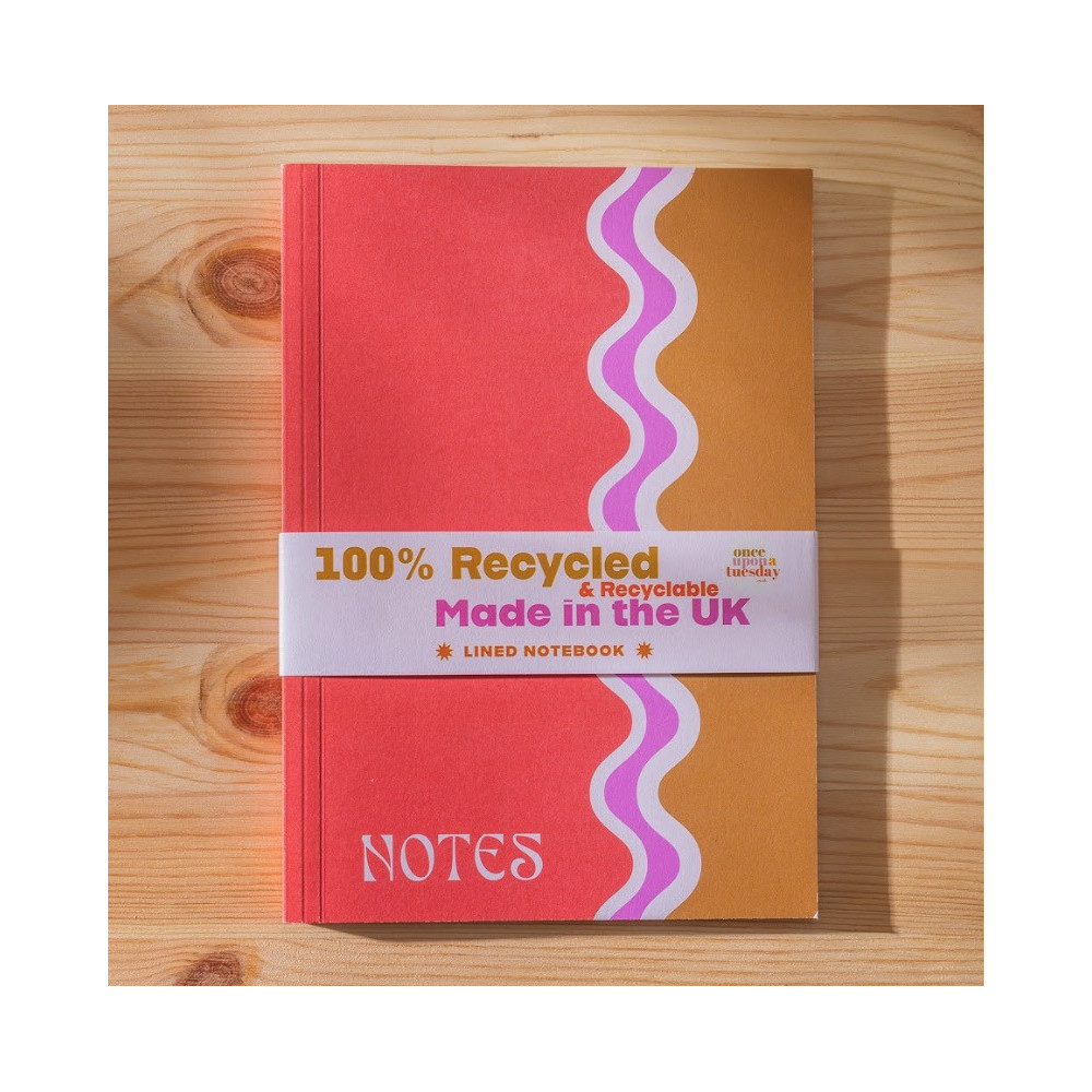 Notebook Wiggle Wave A5 - Once Upon a Tuesday - ruled, softcover, 100 g, 128 pages