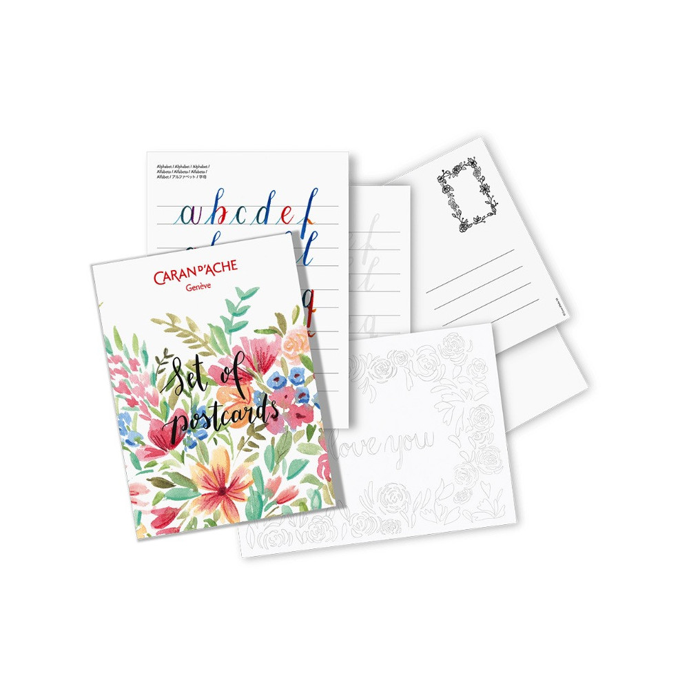 Coloring and lettering Botanical set by Julie Thomas - Caran d'Ache