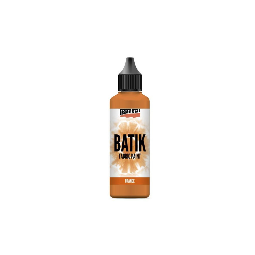 Farba, barwnik do tkanin Batik - Pentart - pomarańczowa, 80 ml