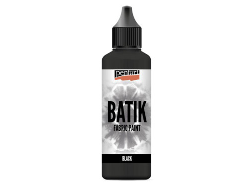 Batik fabric paint, dye - Pentart - black, 80 ml
