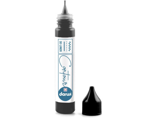 Glass Contour 3D Liner Paint - Darwi - Black, 30 ml