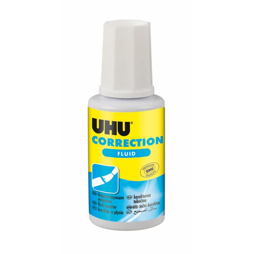 Korektor do długopisów w płynie z pędzelkiem - UHU - 20 ml