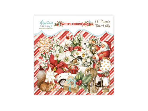 Set of paper die-cuts - Mintay - White Christmas, 60 pcs.