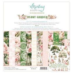 Zestaw papierów do scrapbookingu 30,5 x 30,5 cm - Mintay - Peony Garden