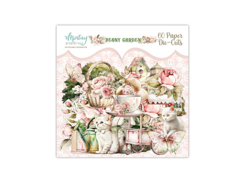 Set of paper die-cuts - Mintay - Peony Garden, 60 pcs.