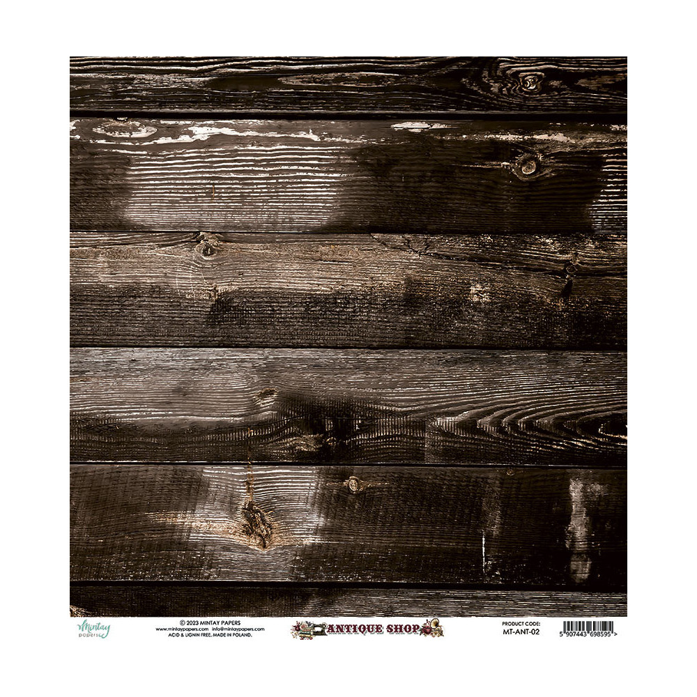 Scrapbooking paper 30,5 x 30,5 cm - Mintay - Antique Shop 02