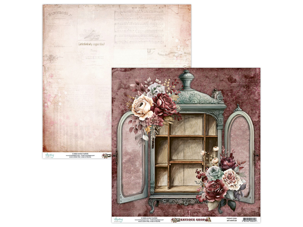 Papier do scrapbookingu 30,5 x 30,5 cm - Mintay - Antique Shop 04