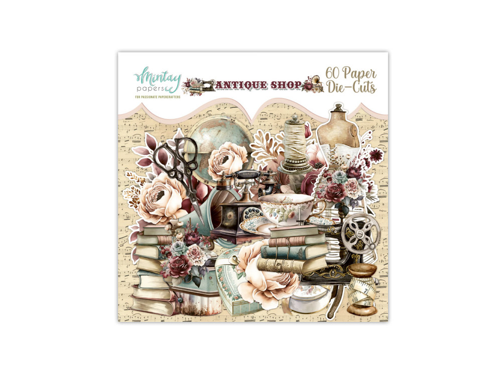 Set of paper die-cuts - Mintay - Antique Shop, 60 pcs.