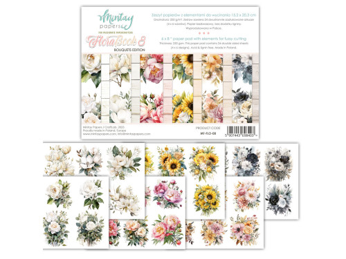 Scrapbooking paper set 15,2 x 20,3 cm - Mintay - Flora Book 08