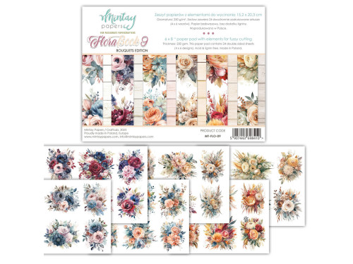 Scrapbooking paper set 15,2 x 20,3 cm - Mintay - Flora Book 09