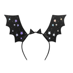 Spooky Halloween headband, Bat - black, 23 x 30 cm