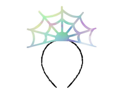 Spooky Halloween headband, Spider Web - holographic, 21 x 23 cm