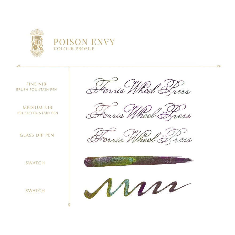 Calligraphy ink FerriTales - Ferris Wheel Press - Poison Envy, 20 ml
