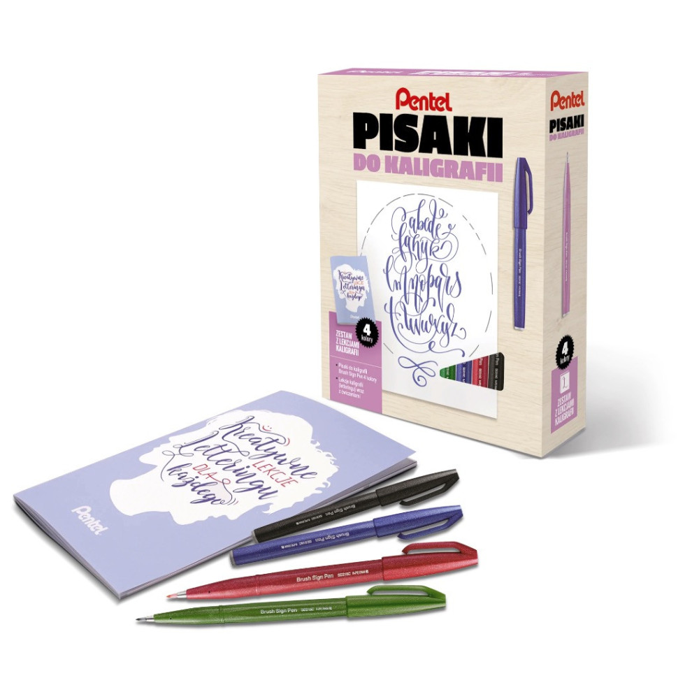 Lettering course Pentel ABCD calligraphy kit