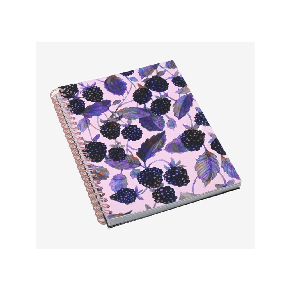 Spiral Notebook Blackberry Bliss A5 - Devangari - dotted, softcover, 120 g/m2