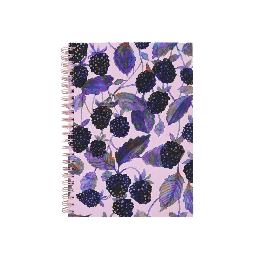 Spiral Notebook Blackberry Bliss A5 - Devangari - dotted, softcover, 120 g/m2