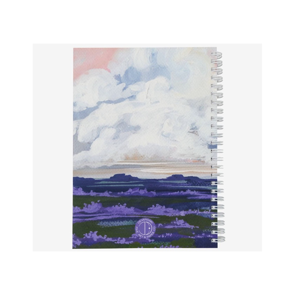 Spiral Notebook Lavender Fields A5 - Devangari - dotted, softcover, 120 g/m2