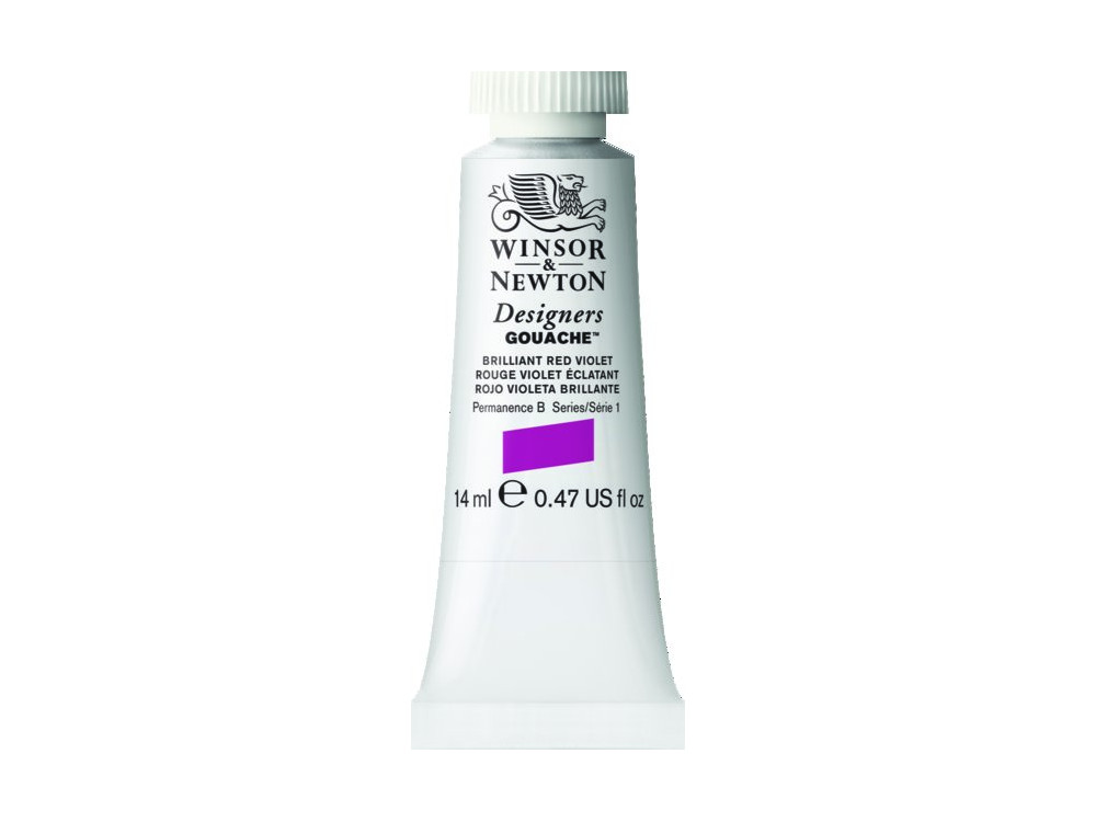 Farba gwasz Designers Gouache - Winsor & Newton - Brilliant Red Violet, 14 ml