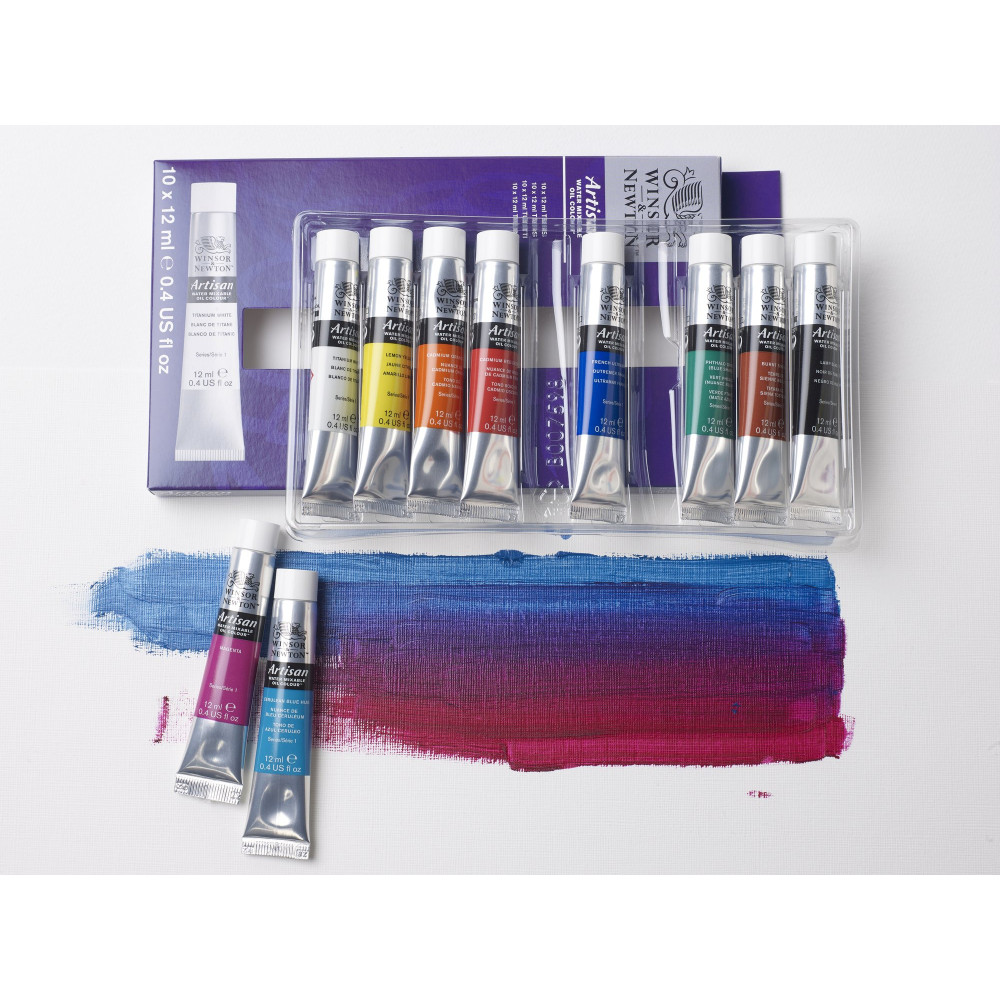 Set of Artisan oil paints in tubes - Winsor & Newton - 10 colors x 12 ml