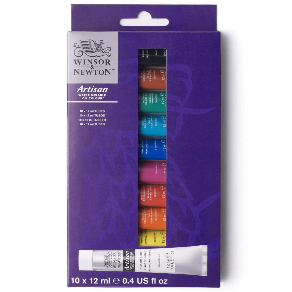 Set of Artisan oil paints in tubes - Winsor & Newton - 10 colors x 12 ml