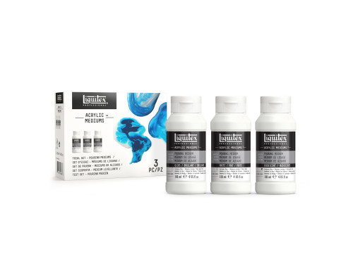 Zestaw mediów do pouringu - Liquitex - 118 ml, 3 szt.