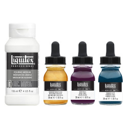 Set of Professional Acrylic inks - Liquitex - Deep Colors, 3 colors x 30 ml