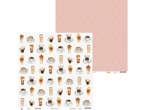 Scrapbooking paper 30,5 x 30,5 cm - Piątek Trzynastego - Coffee Break 01