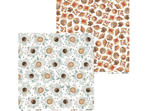 Scrapbooking paper 30,5 x 30,5 cm - Piątek Trzynastego - Coffee Break 02