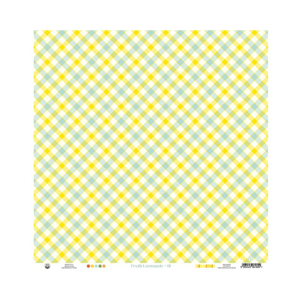 Papier do scrapbookingu 30,5 x 30,5 cm - Piątek Trzynastego - Fresh Lemonade 01