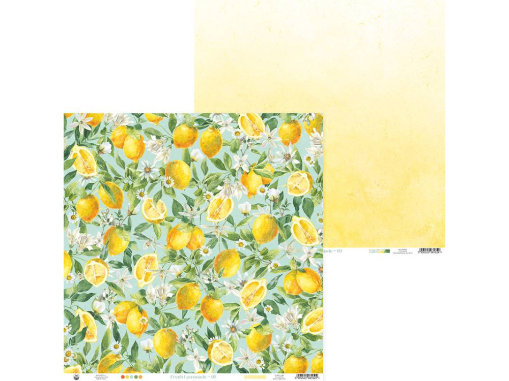 Scrapbooking paper 30,5 x 30,5 cm - Piątek Trzynastego - Fresh Lemonade 03