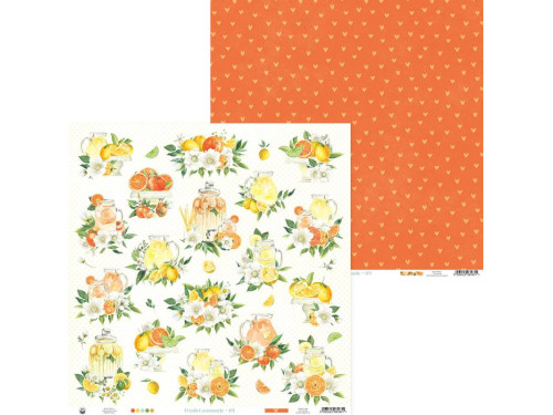 Papier do scrapbookingu 30,5 x 30,5 cm - Piątek Trzynastego - Fresh Lemonade 04