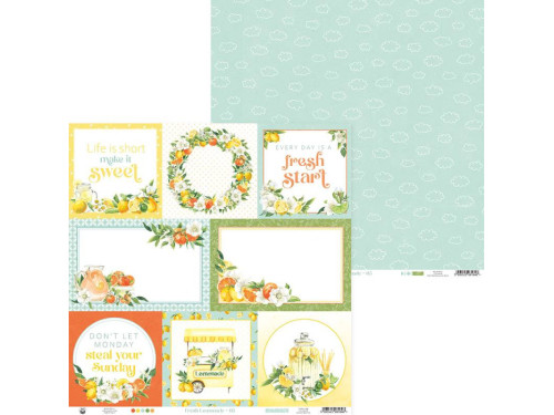 Scrapbooking paper 30,5 x 30,5 cm - Piątek Trzynastego - Fresh Lemonade 05