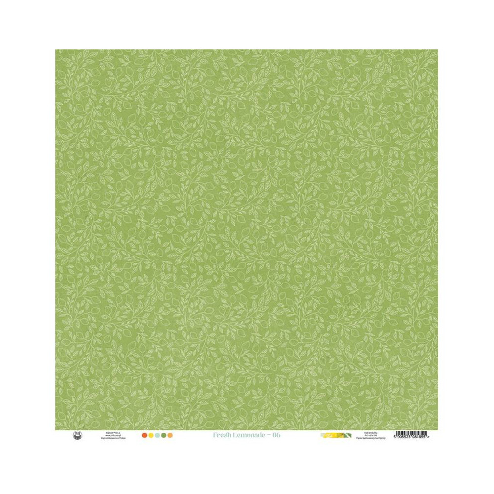 Scrapbooking paper 30,5 x 30,5 cm - Piątek Trzynastego - Fresh Lemonade 06