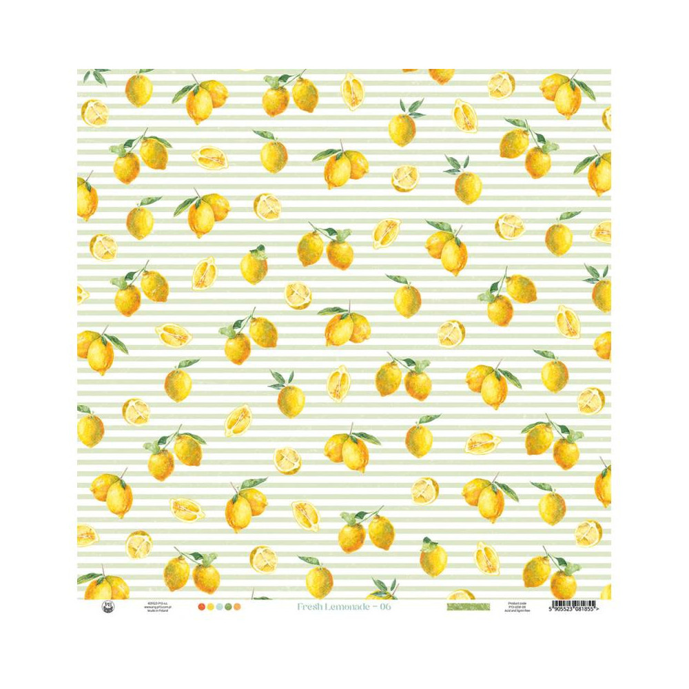 Papier do scrapbookingu 30,5 x 30,5 cm - Piątek Trzynastego - Fresh Lemonade 06
