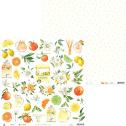 Scrapbooking paper 30,5 x 30,5 cm - Piątek Trzynastego - Fresh Lemonade 07