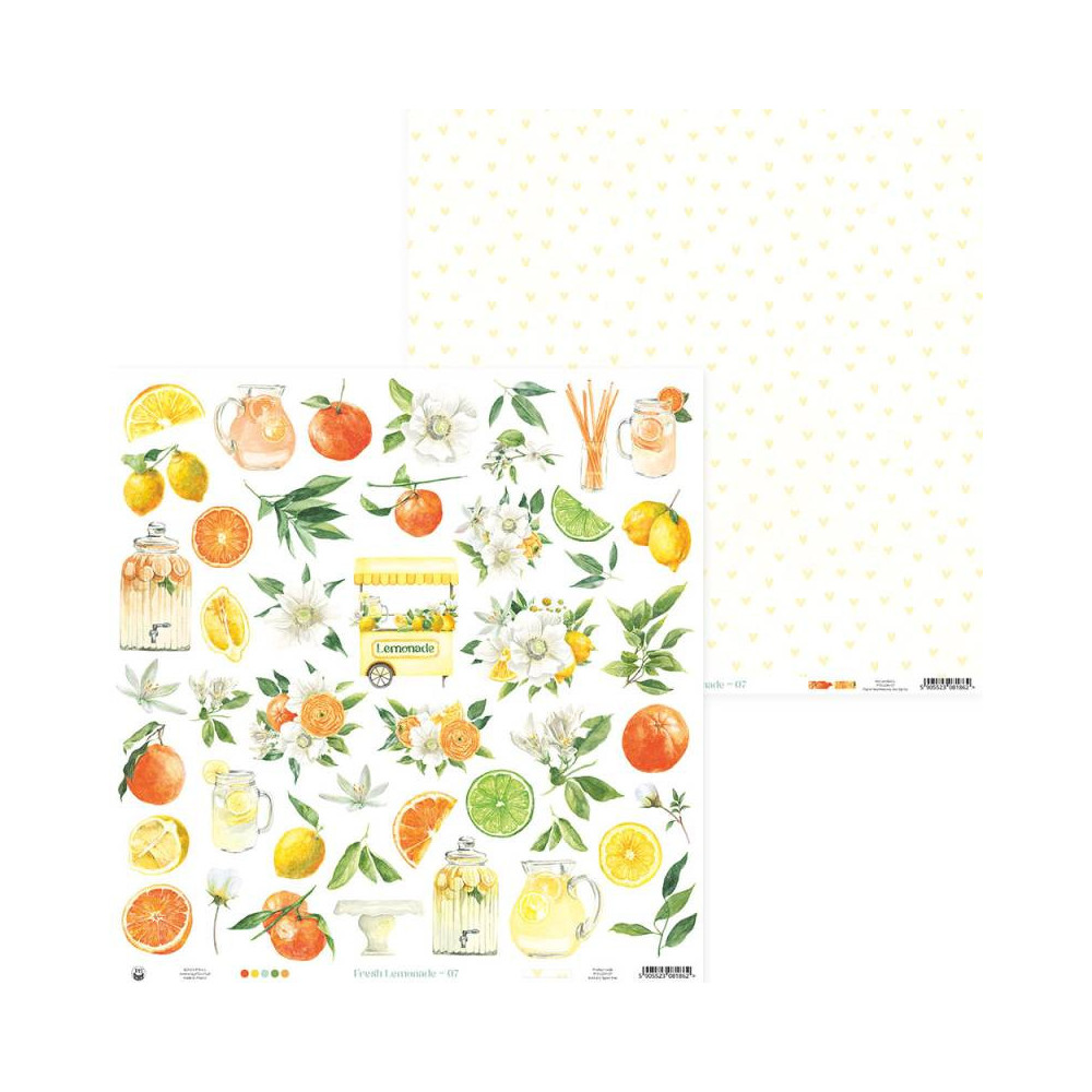 Scrapbooking paper 30,5 x 30,5 cm - Piątek Trzynastego - Fresh Lemonade 07