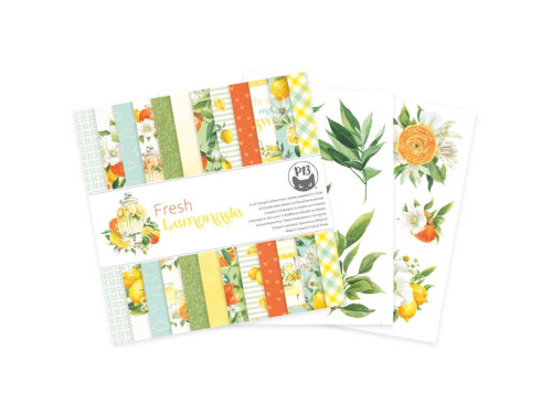 Set of scrapbooking papers 15,3 x 15,3 cm - Piątek Trzynastego - Fresh Lemonade