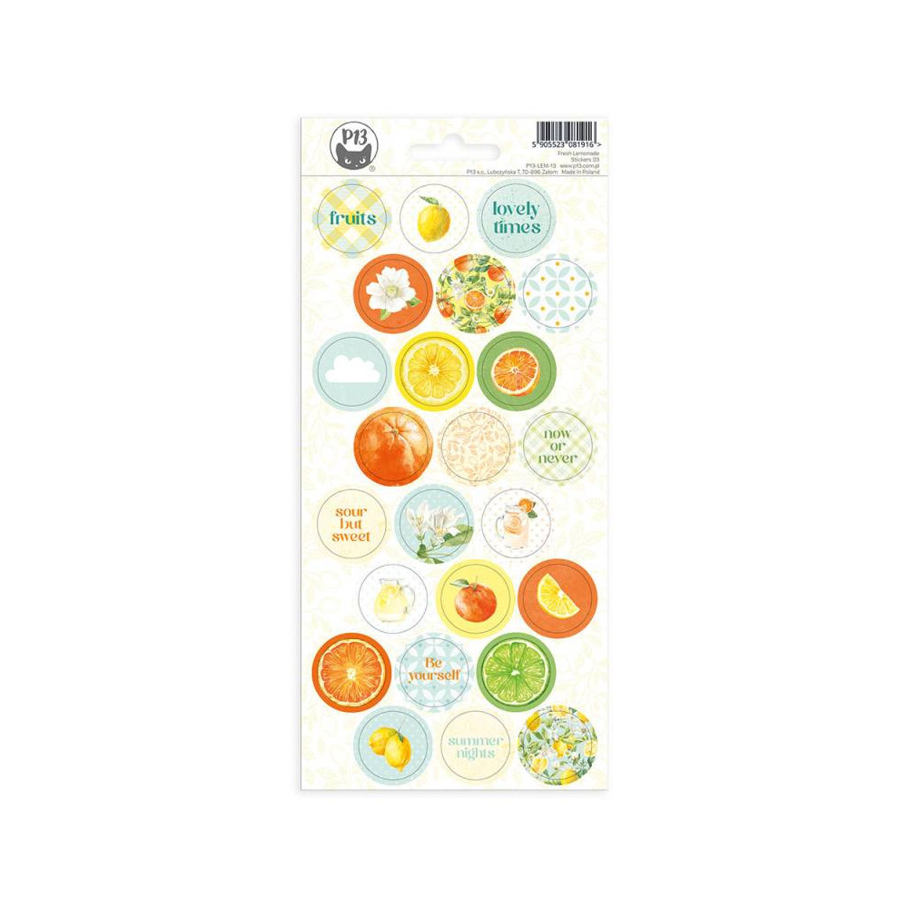Set of paper stickers 10,5 x 23 cm - Piątek Trzynastego - Fresh Lemonade 03