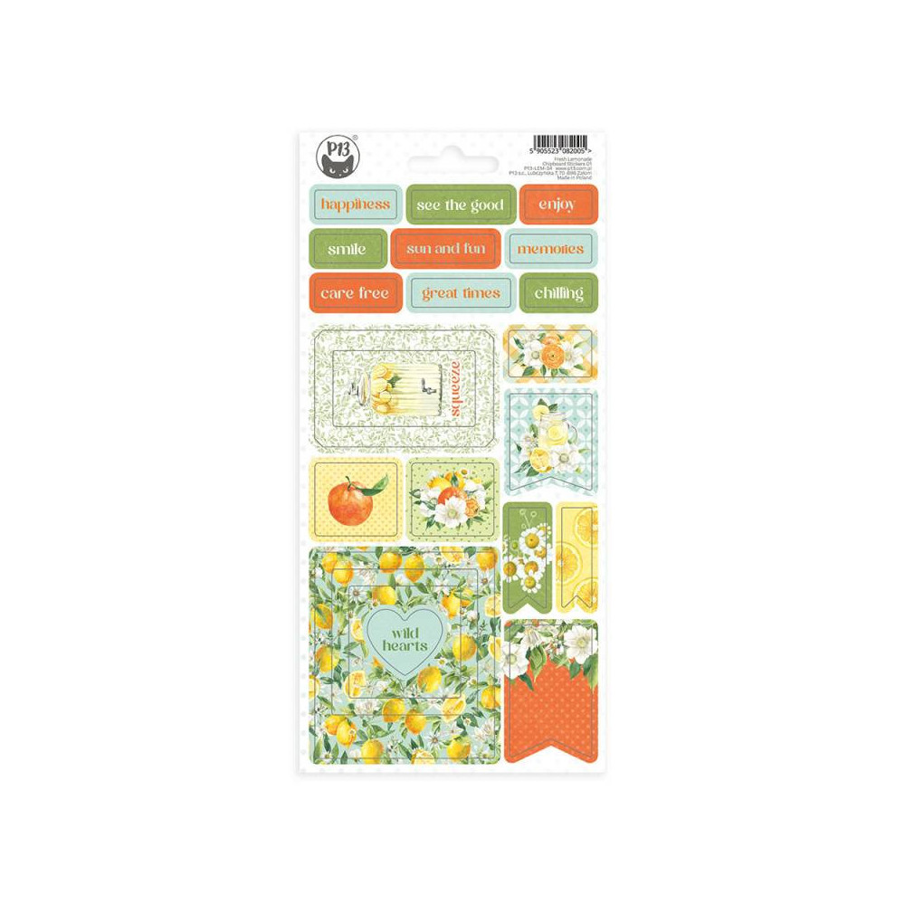 Set of cardboard stickers 10,5 x 22 cm - Piątek Trzynastego - Fresh Lemonade 01