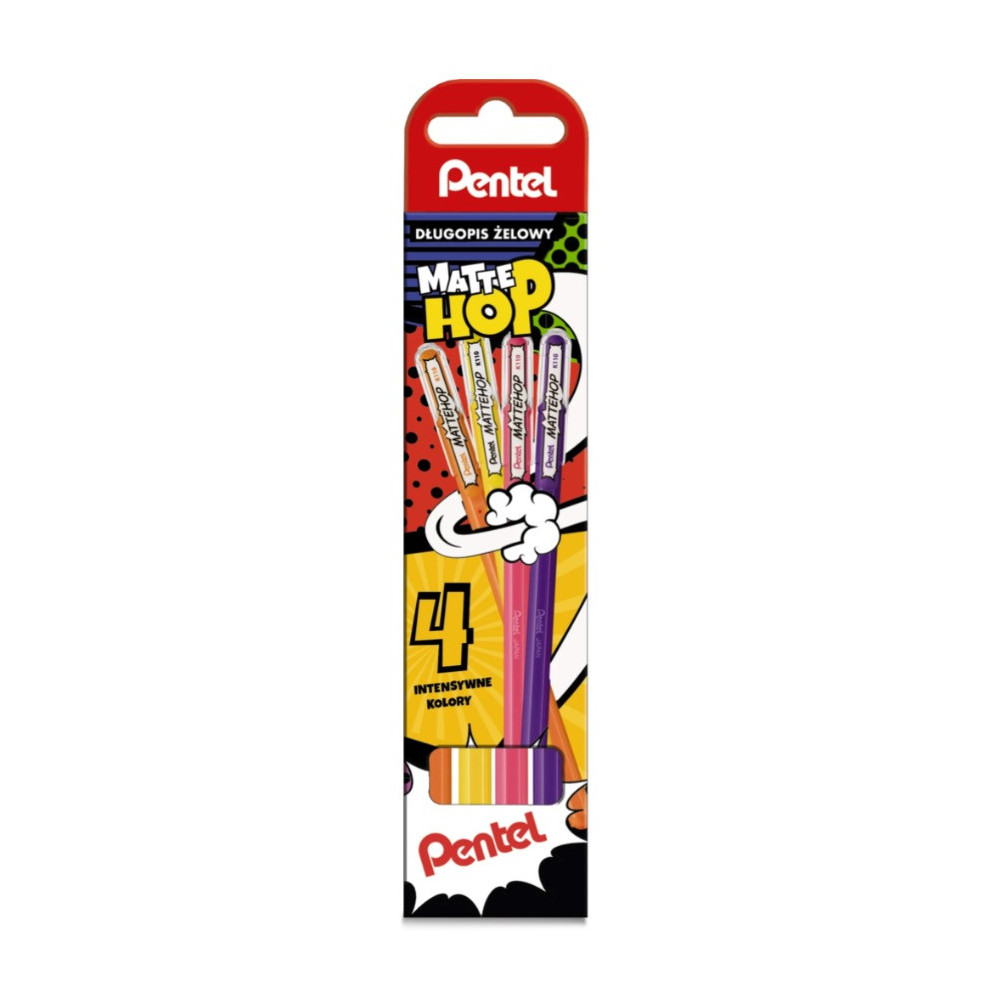 Set of Mattehop gel ballpoint pens - Pentel - 4 colors