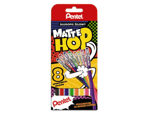 Set of Mattehop gel ballpoint pens - Pentel - 8 colors