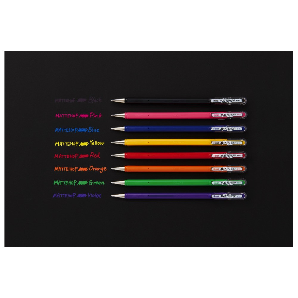 Zestaw długopisów żelowych Mattehop - Pentel - 8 kolorów