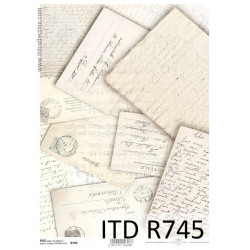 Decoupage paper A4 - ITD Collection - rice, R745