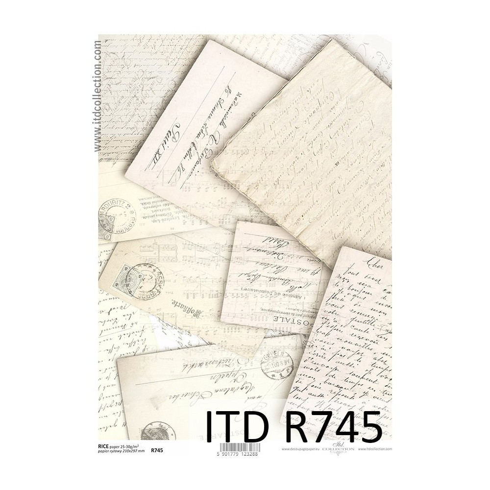 Decoupage paper A4 - ITD Collection - rice, R745