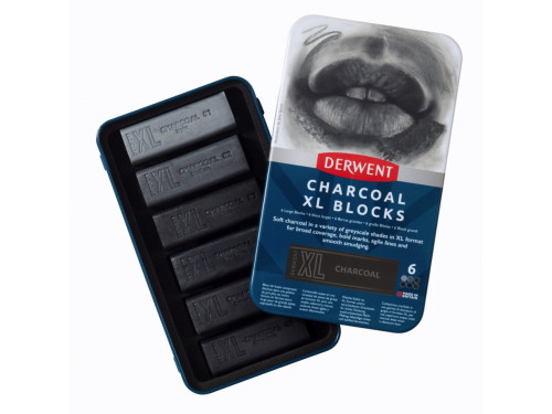 Zestaw węgli Charcoal XL w sztyfcie - Derwent - 6 szt.