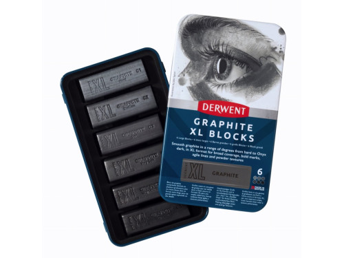 Zestaw grafitów naturalnych Graphite XL w sztyfcie - Derwent - 6 szt.