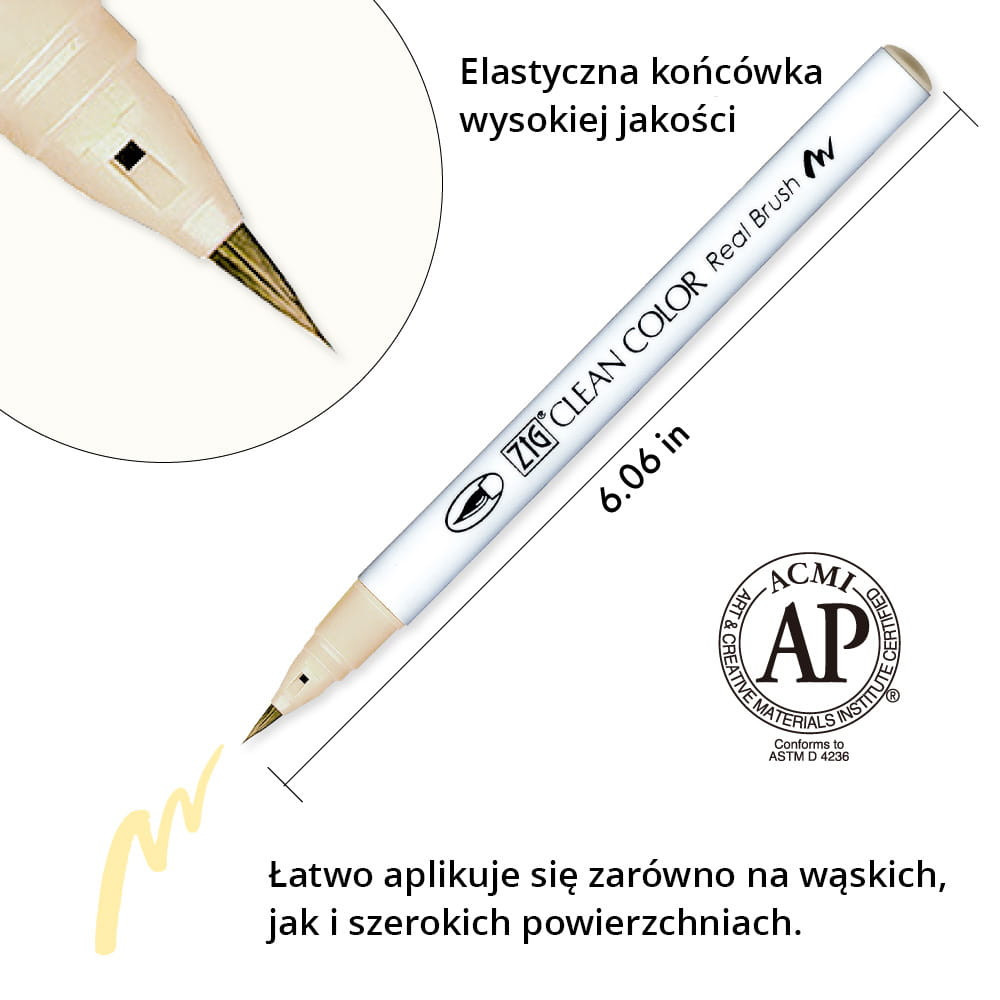Set of Zig Clean Color Real Brush Pens - Kuretake - 6 pcs.