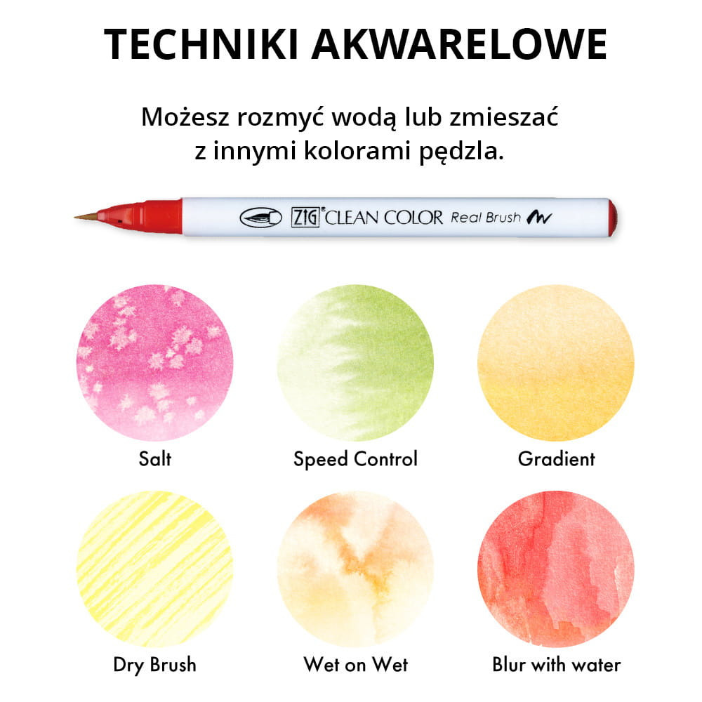 Set of Zig Clean Color Real Brush Pens, Pale Colors - Kuretake - 30 pcs.
