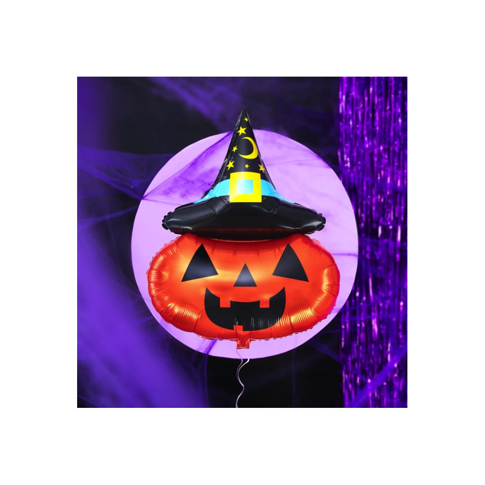 Pumpkin with a Hat foil balloon - 64 x 88 cm