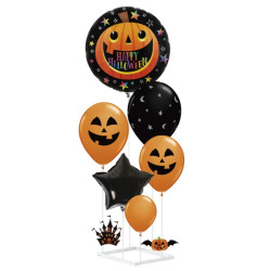 Balony na stojaku Happy Halloween - 90 cm